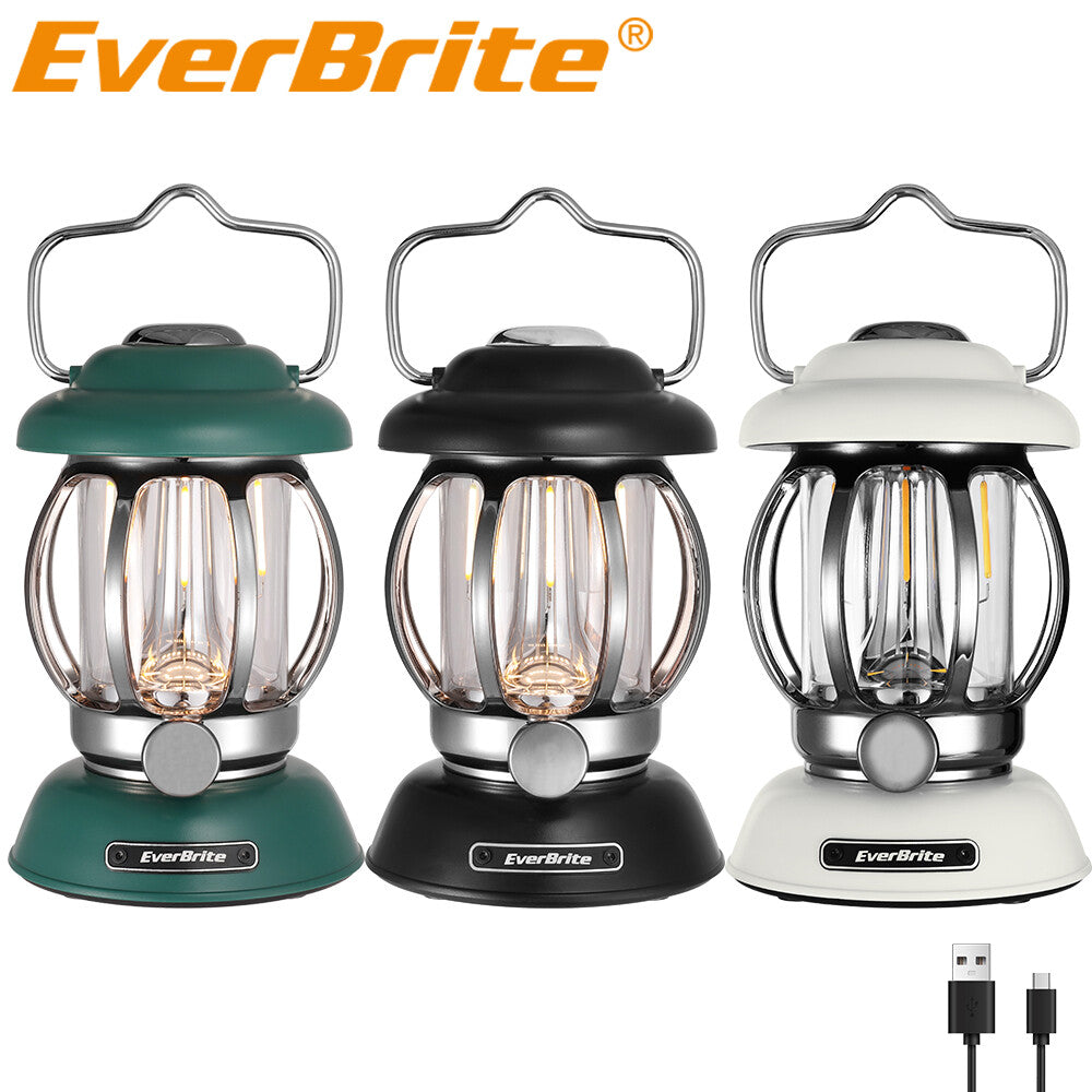 EverBrite Camping Lantern Rechargeable 4400mAh Vintage Camping Lamp 3
