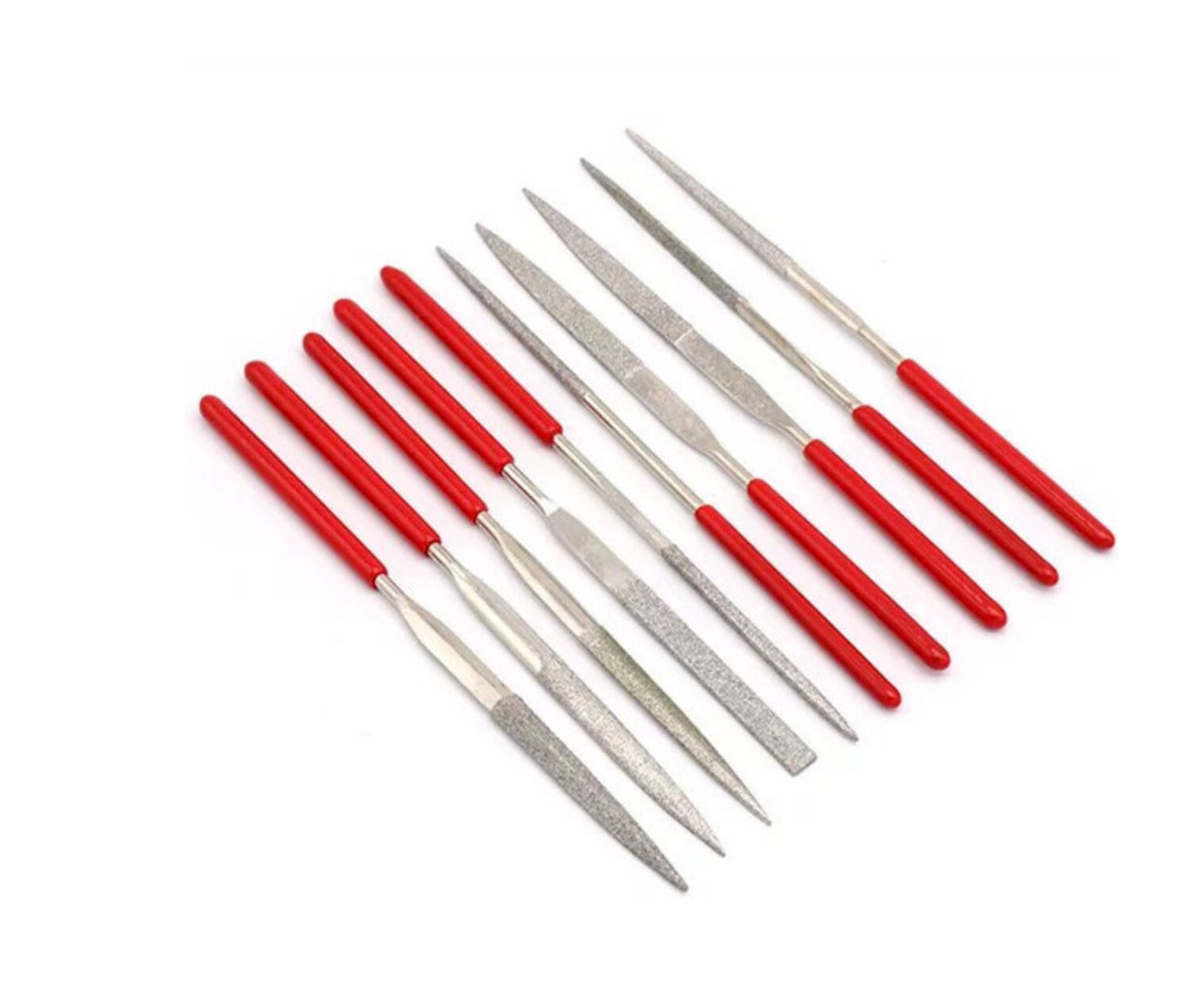 10pc 4mmx160mmL Diamond Precision Needle File for Watch Jewelers Hobby