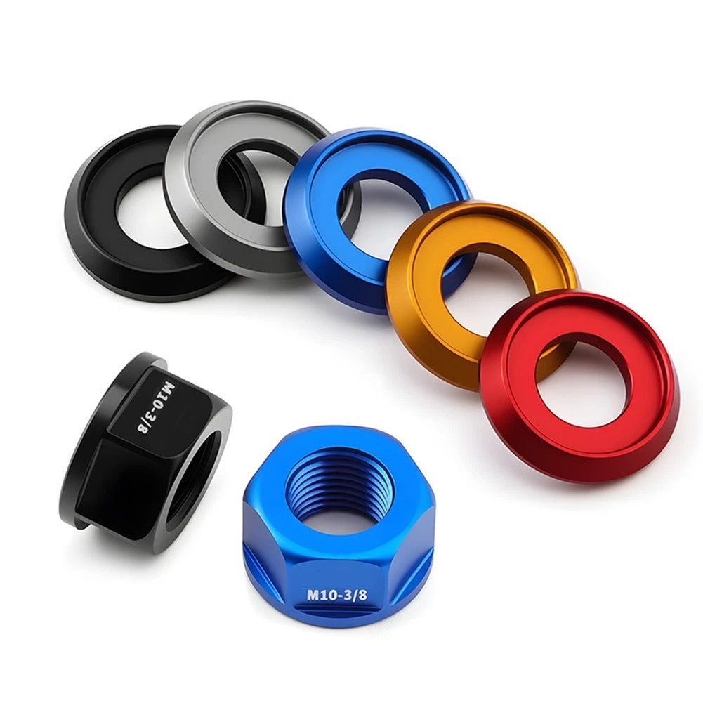 For 2 Pack For M10 38 Bike Hub Nuts Aluminum Alloy For Folding Bike