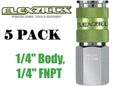 High Flow Air Hose Quick Couplers Set