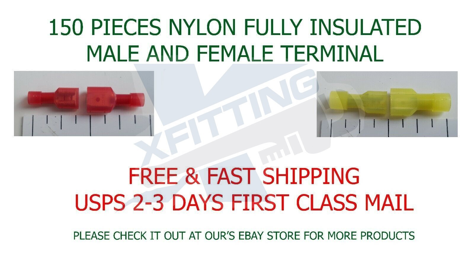 XFITTING Male & Female Fully Insulated Quick Disconnects 150 Pack