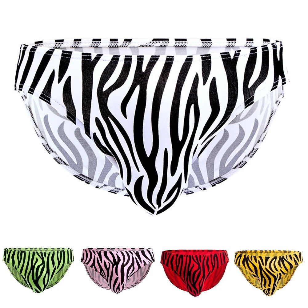 Stripe Briefs For Men Soft Low Rise Stretch Underwear Narrow Side