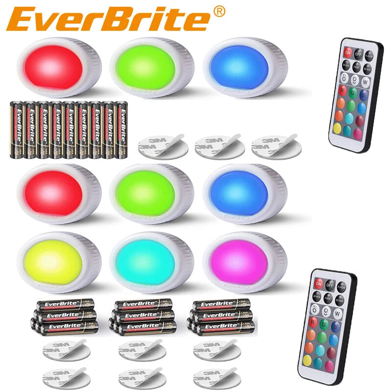 Everbrite Tap Light Push Light Led Lights W/12 Rgb Color Wireless