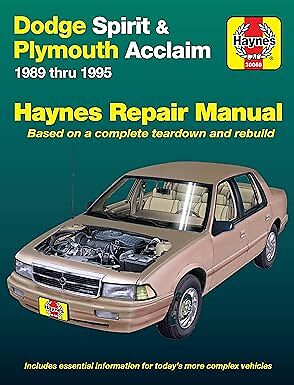 Haynes Repair Manual for Dodge Spirit
