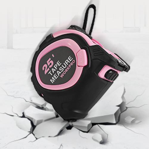 WORKPRO Pink 25-FT Tape Measure by WORKPRO