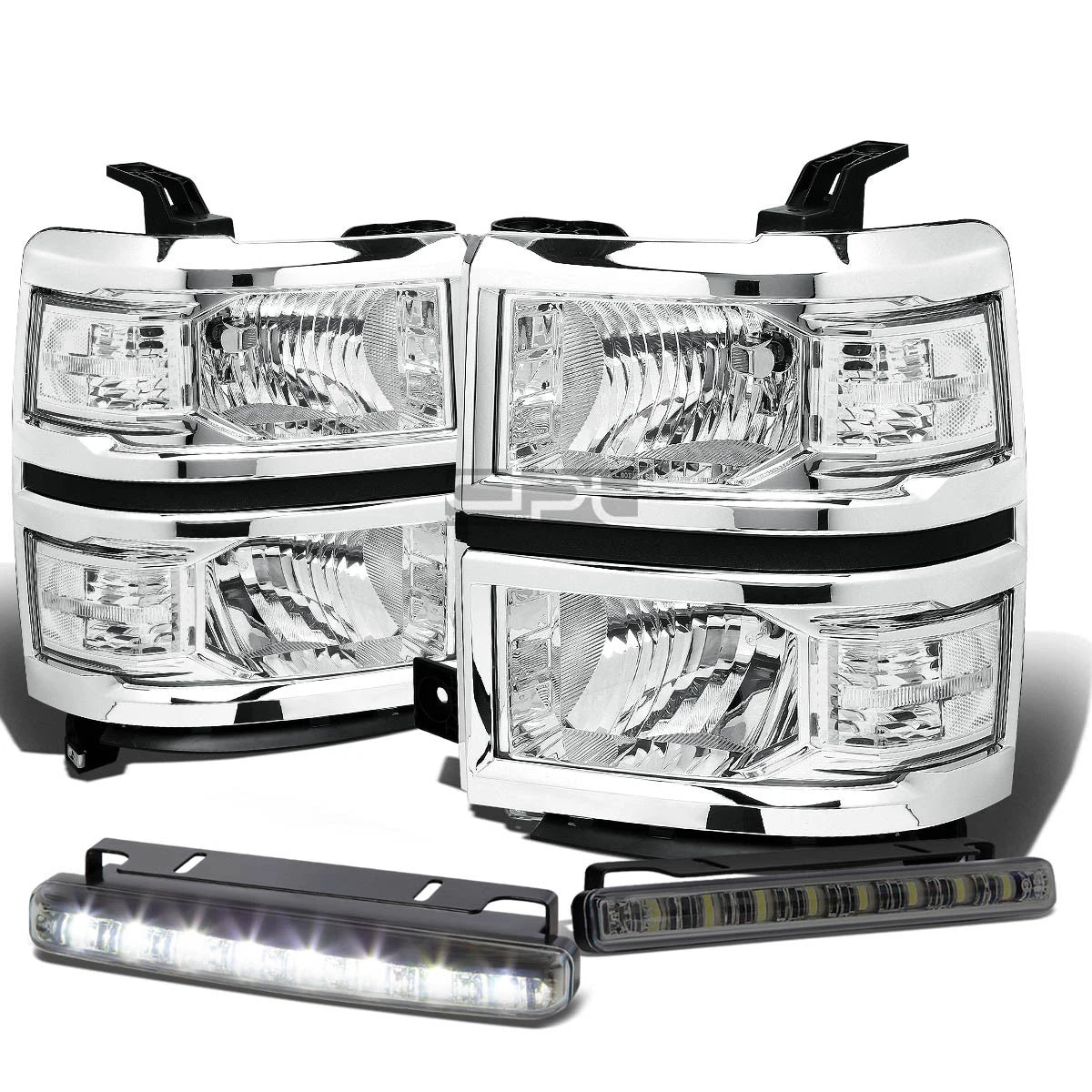 Chrome Headlight+clea<wbr/>r Corner Signal Lamp+LED | Built Supply Co