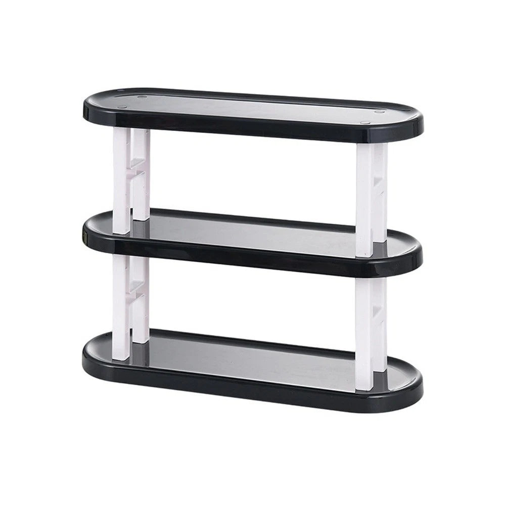 Abs+pet Plastic 3 Tier Desk Shelf For Kitchen Spice Rack Cup Storage