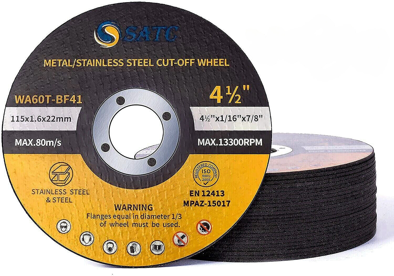 Cut Off Wheel 100pc 4.5" x 1/16" x 7/8" Cutting Disc by Unbranded