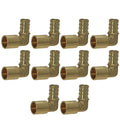 10 Pack XFITTING 1/2" Pex X 1/2" Male Sweat Elbow, Pex Male