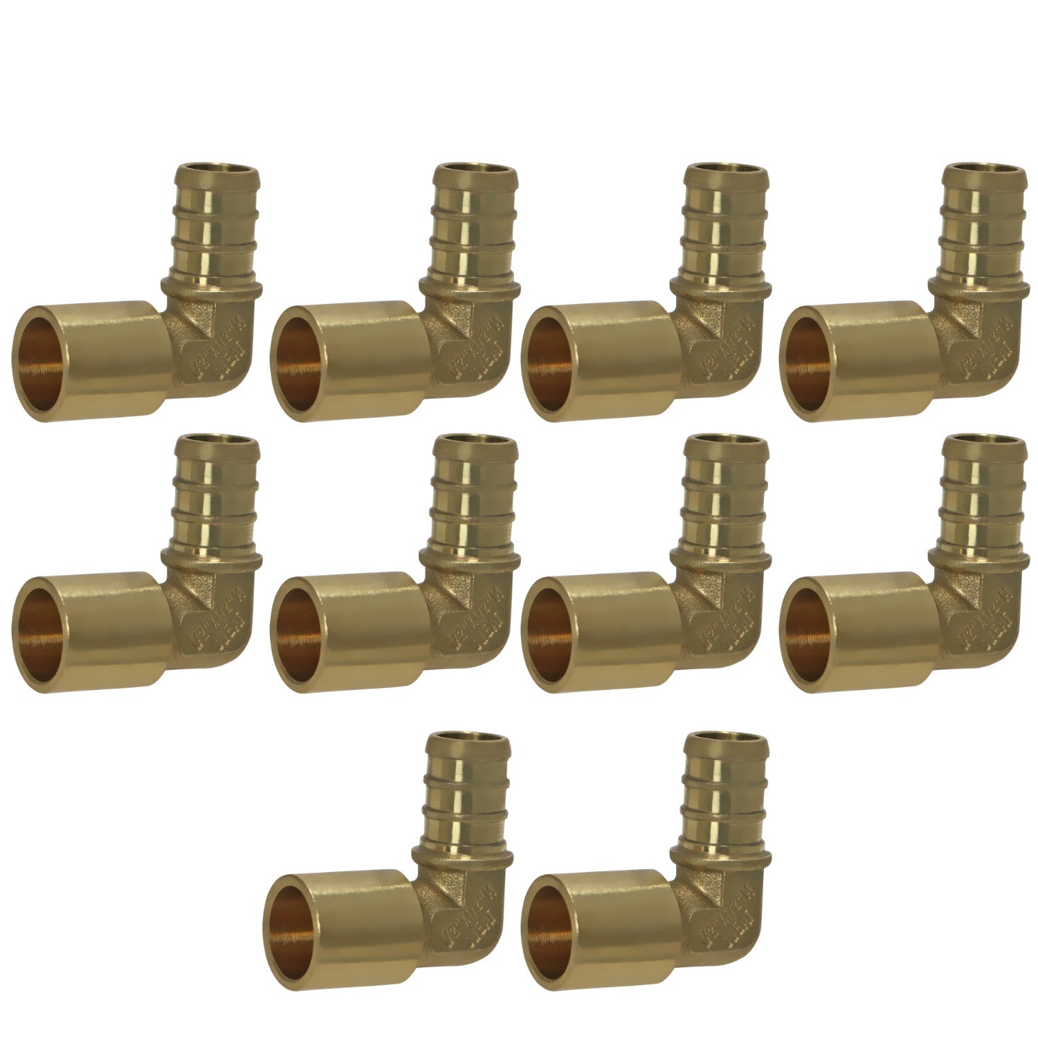 10 Pack XFITTING 1/2" Pex X 1/2" Male Sweat Elbow, Pex Male