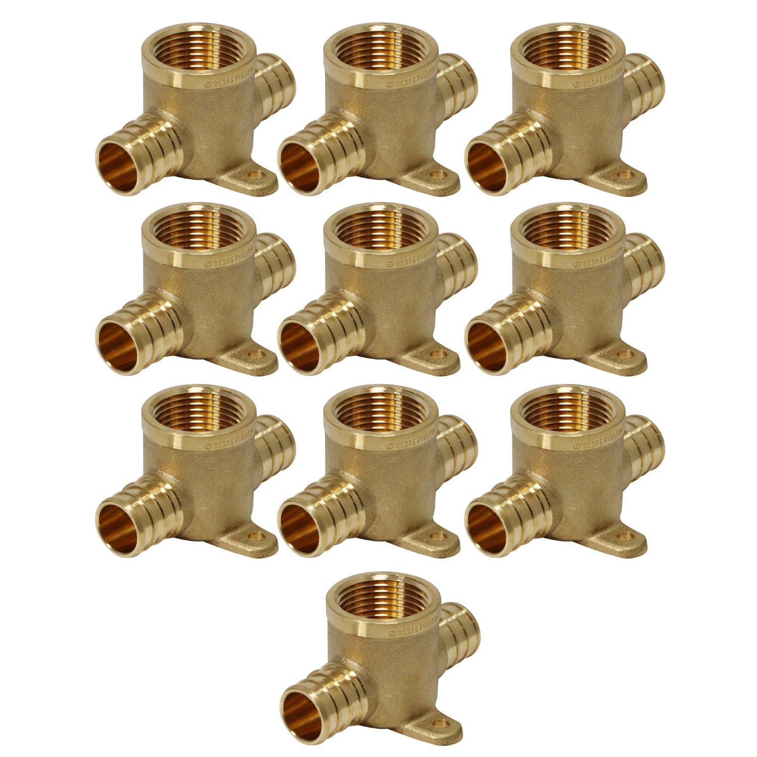 XFITTING 10 Pack 3/4" PEX x 3/4" Female Drop Ear Tee