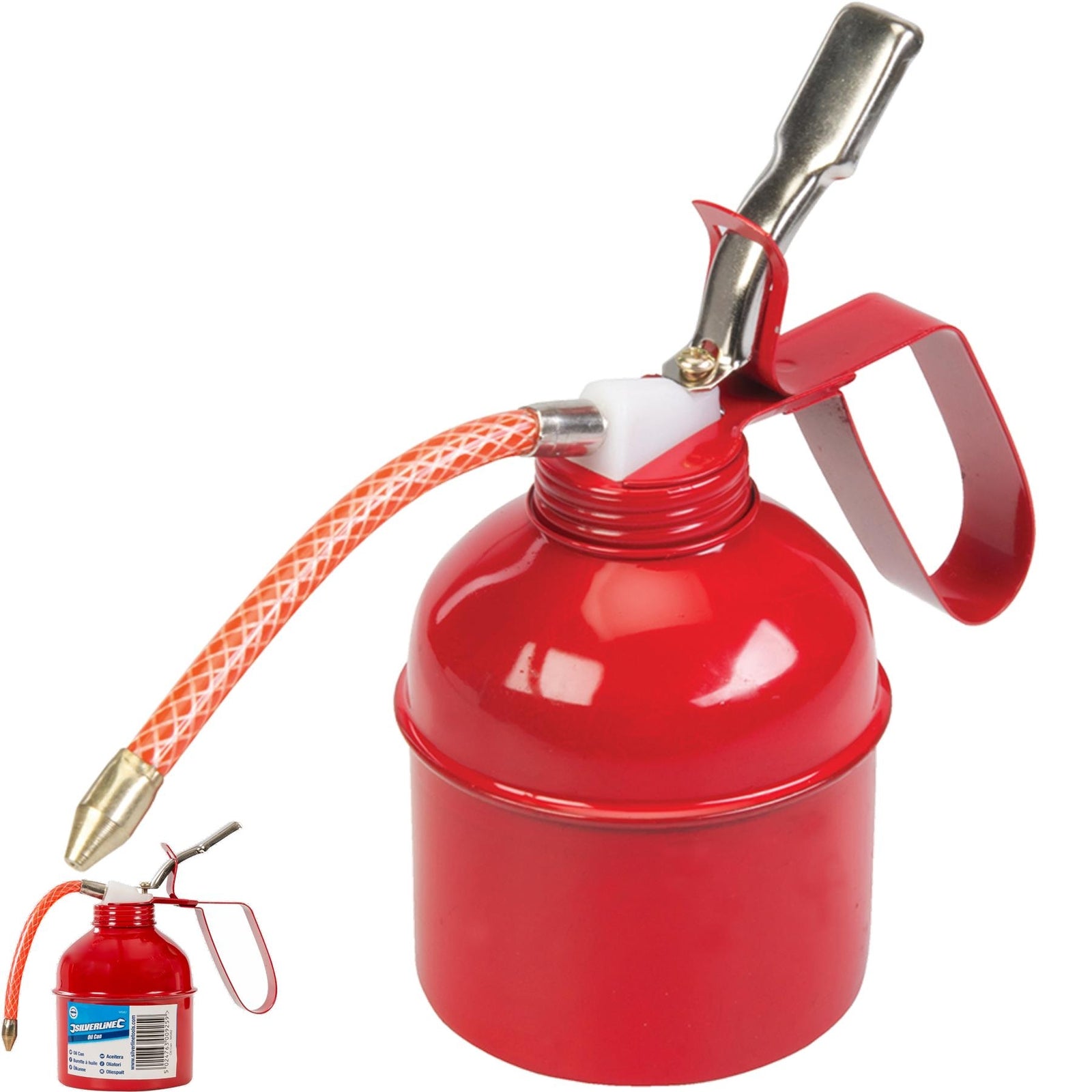 Silverline 500cc Metal Oil Can - Flexible Spout