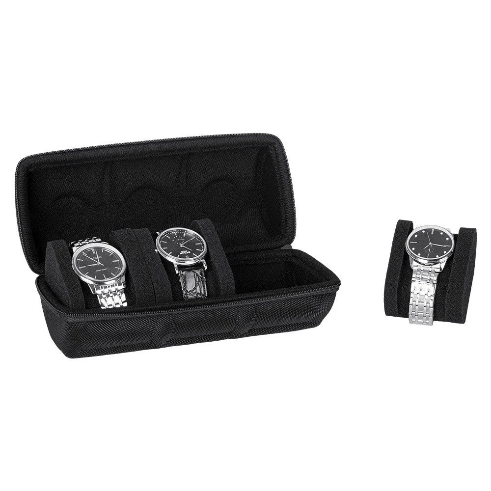 3 Slot Watch Display Box Travel Case Scratchproof Organizer Jewels