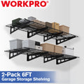 Workpro 2x6ft Garage Wall Shelving 72"*24" Heavy Duty Wall Mounted
