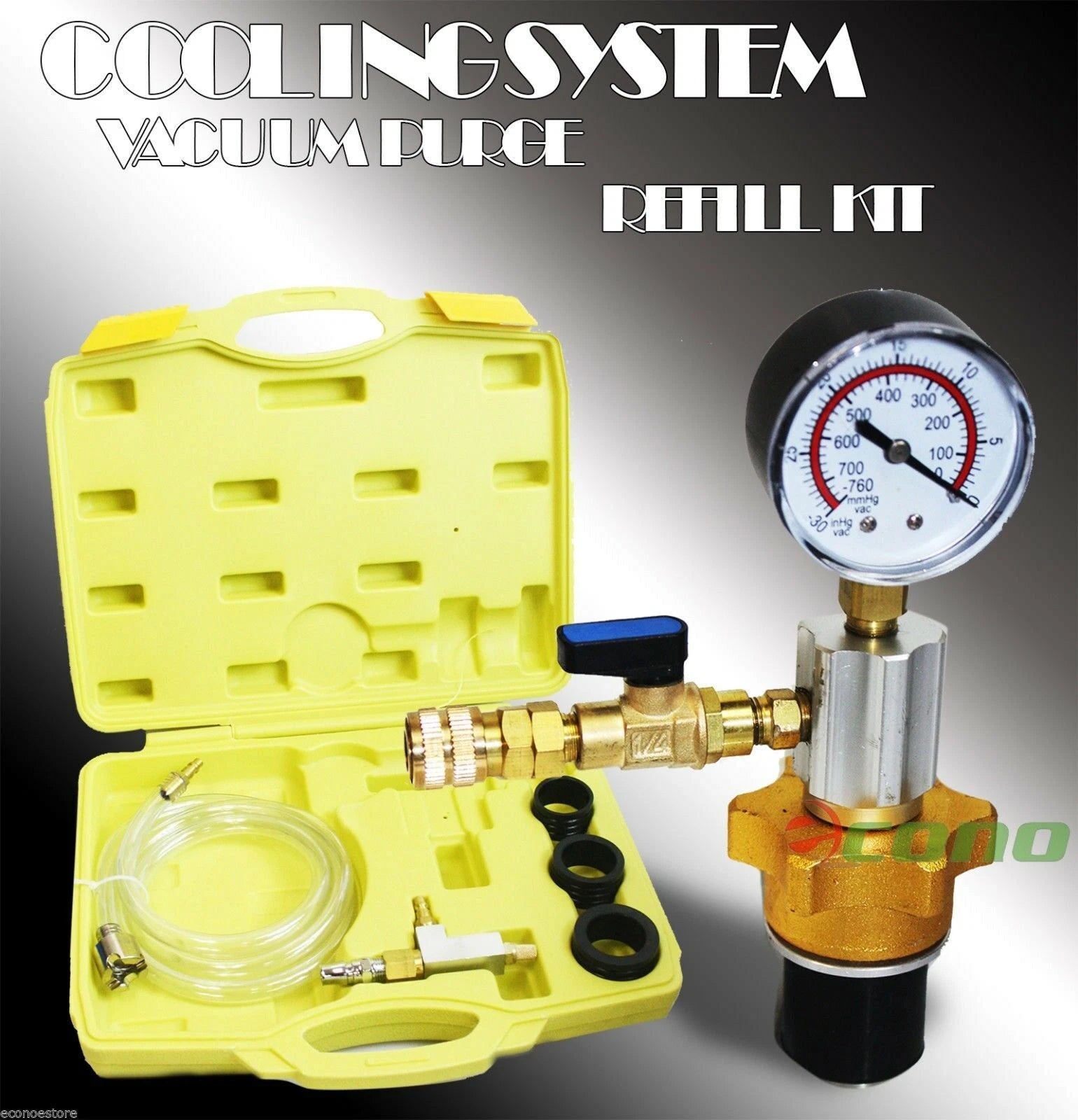 Auto Engine Vacuum Coolant Cooling System Purging Tool Kit Refill