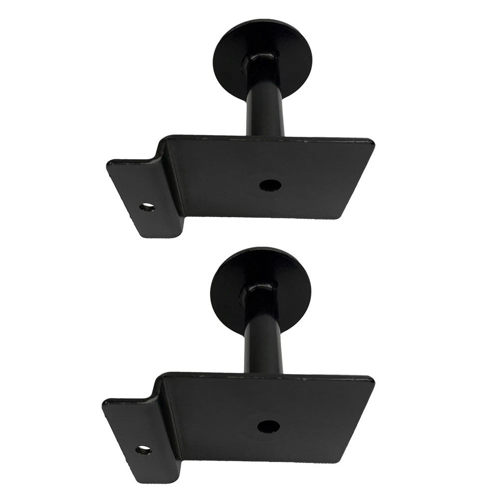 3-inch Black Slatwall Single Garment Hook Slatwall Hanger Pack 2