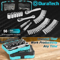DURATECH 56PC 1/4-Drive Ratchet Wrench Bit Socket Set by DURATECH