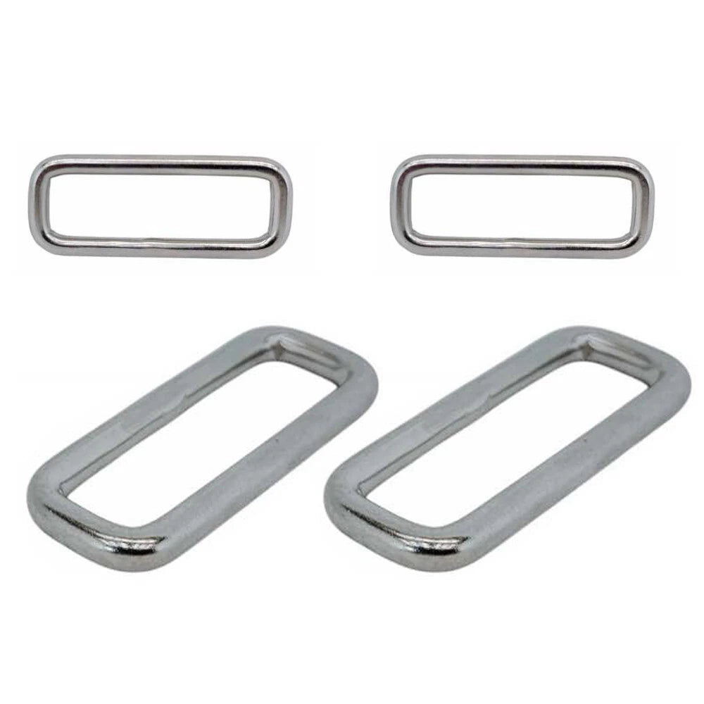 3/16"x2" Mil Spec Rectangular Ring Rectangle Link Loop T304 Stainless