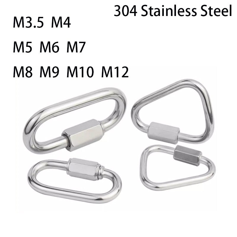 YJT Quick Links 304 Stainless Steel Climbing Carabiners