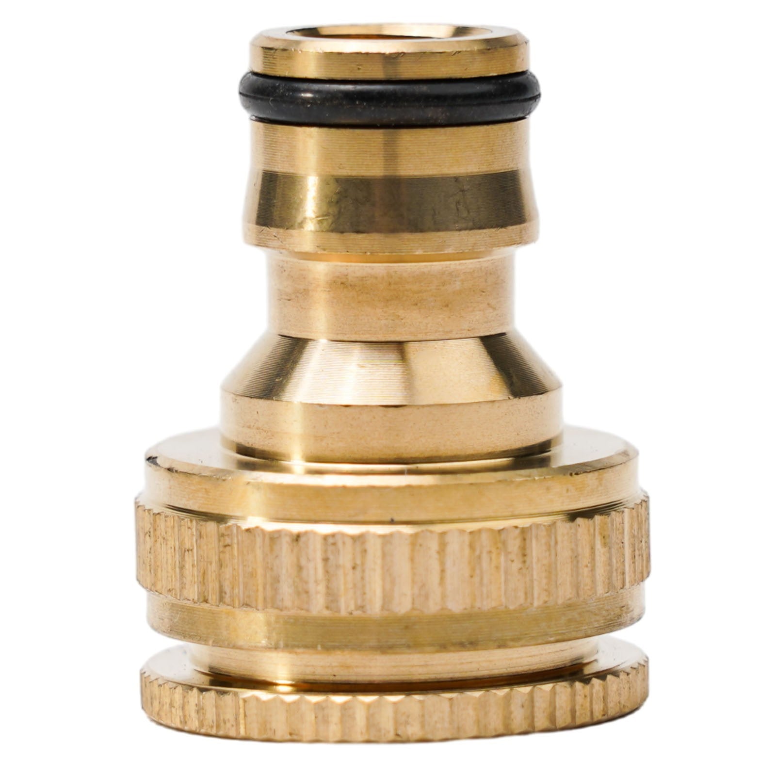 BRASS HOSE TAP CONNECTOR 3/4/1/2 THREADED GARDEN WATER PIPE ADAPTER FITTINGSOpen