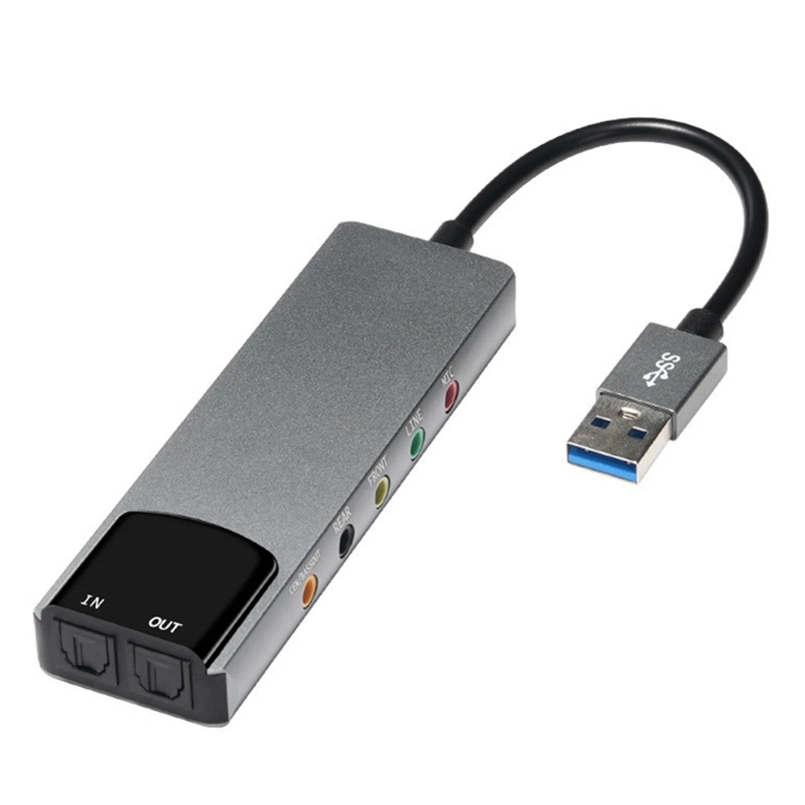 Usb External Multi-function Sound Card 3 Input Terminals For Pc