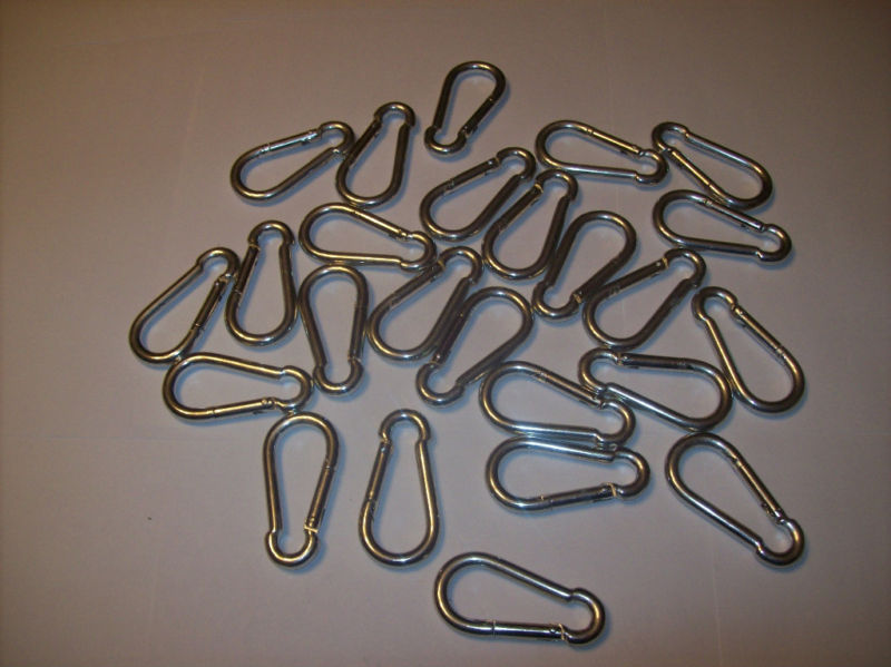 25 SNAP HOOK CARABINERS 1/4" 350lb STRENGTH CZCSH4Opens in a new window or tab