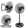 18" 3 In 1 Oscillating Fan Pedestal Table Wall Mounted Stand 3 Speed