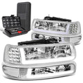 Fit 1999-2002 Silverado Led Drl Chrome Clear Side | Built Supply Co