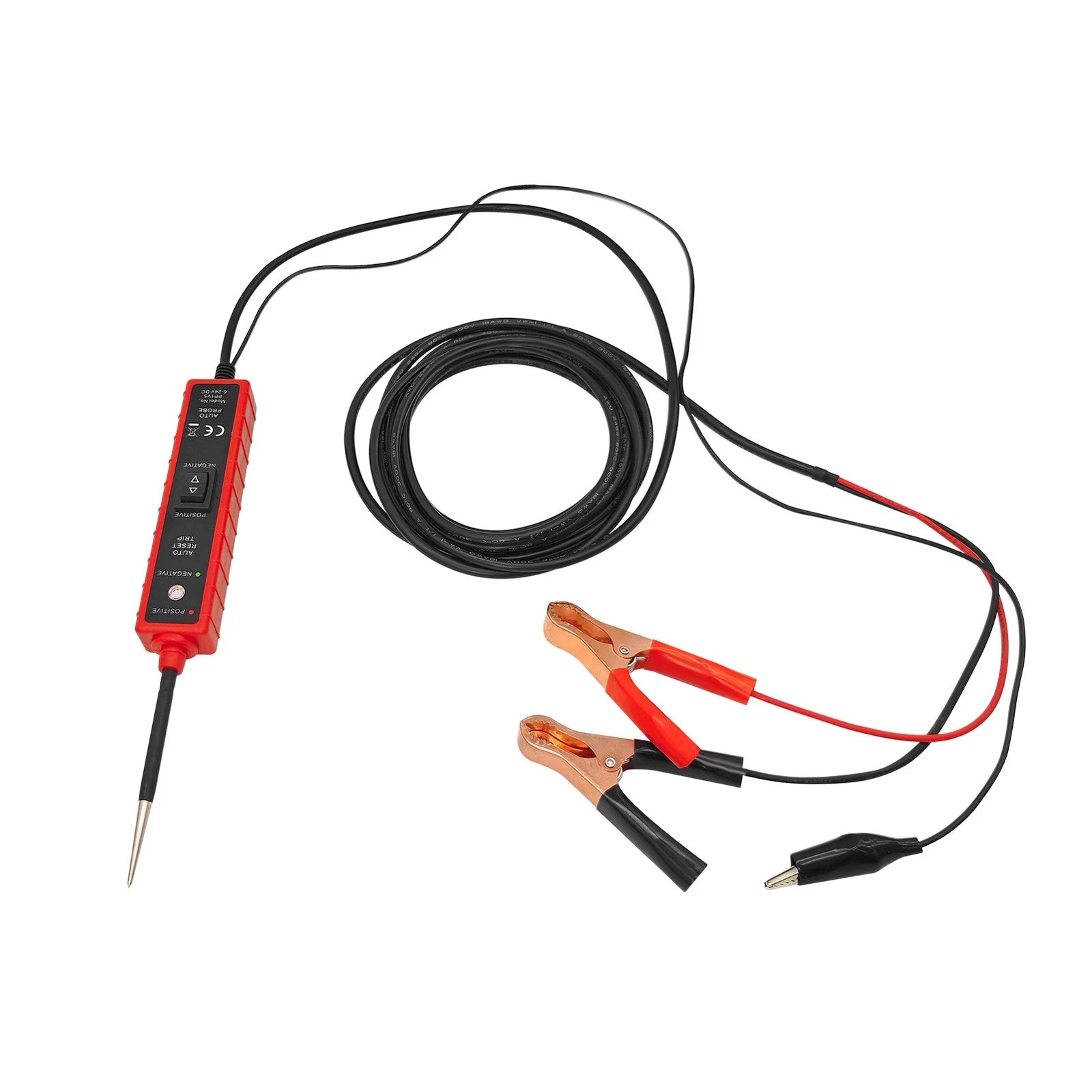 Red Automotive Electric Circuit Tester Car 6-24V Dc Power Probe