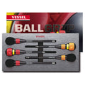 Vessel 5pc Ball Grip Ratcheting Screwdriver Set