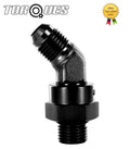 AN -6 (AN6 AN 06) to ORB-6 O-Ring Boss 45 Degree FORGED Swivel Adapter