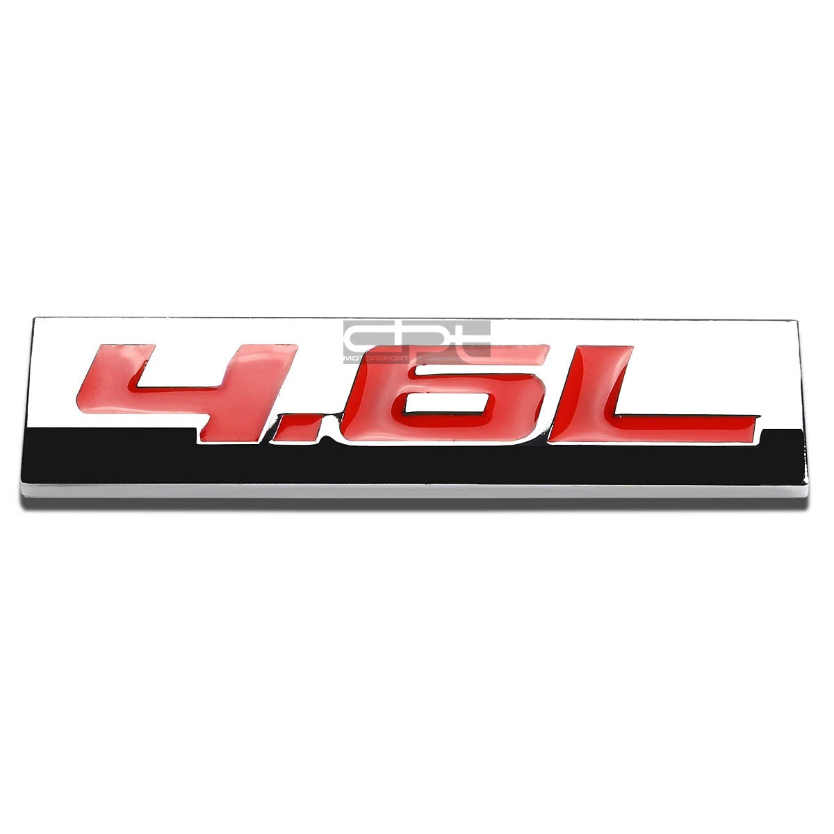 Bumper Sticker Metal Emblem Decal Trim Badge Polished Chrome Red 4.6l