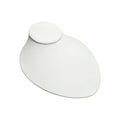 Necklace Pendant Chain Link Jewelry Display Holder White Faux Leather