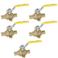 5 Pack XFITTING 3/4" Pex B Ball Valve with Drop Ear, Le