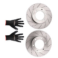 Front Drille&amp;S<wbr/>lotted Brake Rotors for Toyota Sequoia 2001-2007 Tundra 2000-2006