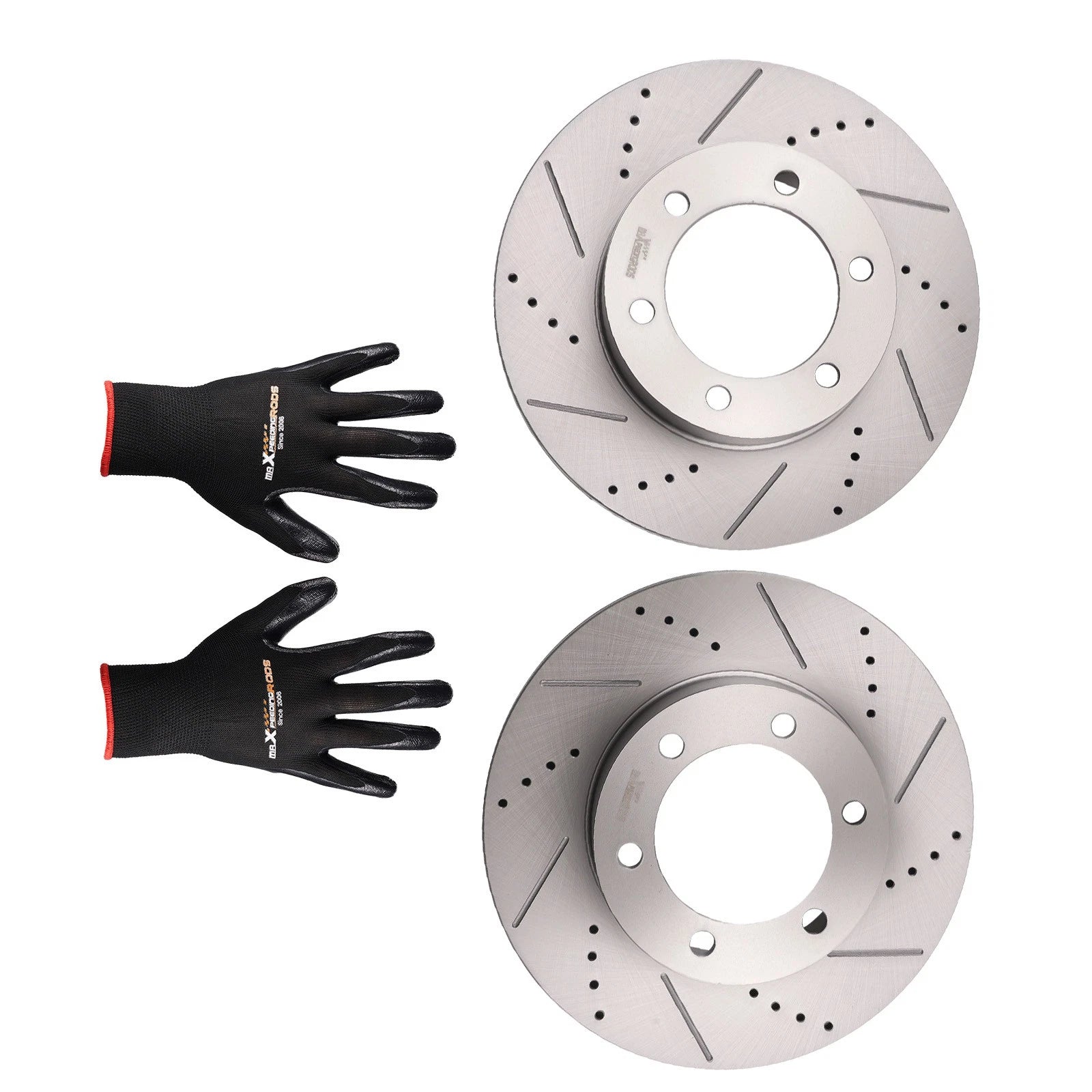 Front Drille&amp;S<wbr/>lotted Brake Rotors for Toyota Sequoia 2001-2007 Tundra 2000-2006