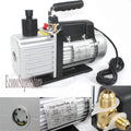 Single Stage Gas Hvac Ac 5CFM 1/3hp Rotary Vane Vacuum Pump R134a R22