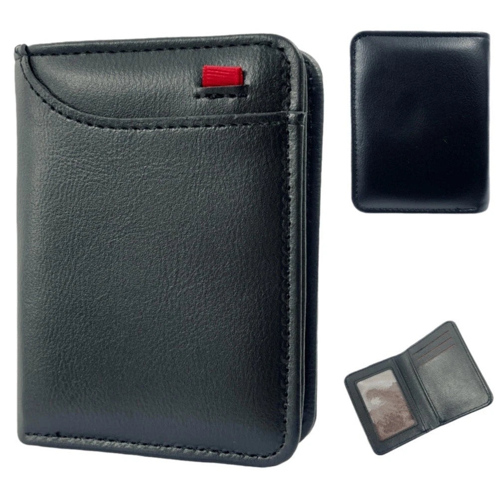 For Daily Carry Mens Leather Wallet Slim Billfold Durable Pu