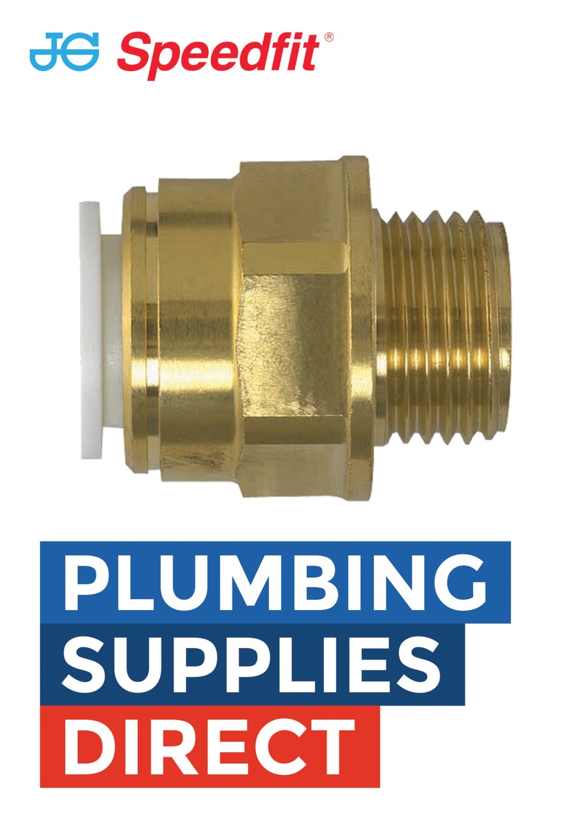 John Guest SpeedFit PushFit Coupler - 15mm x 1/2"