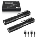 Rechargeable Pen Light, Mini Flashlight 2 Pack Pocket Flashlight 2 x