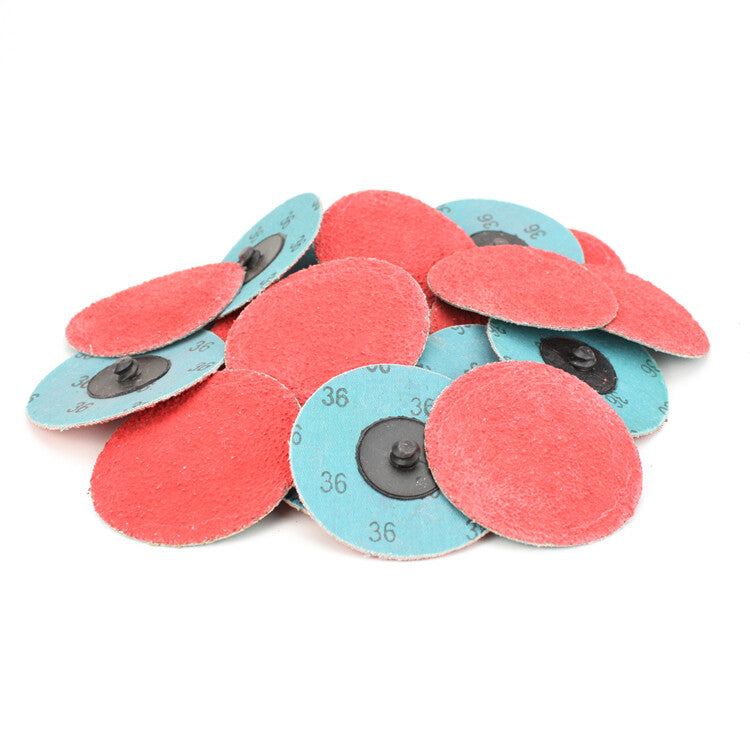 200 Pack - 3" Inch 36 Grit Ceramic Quick Change Sanding Discs Type R