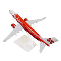 Diecast Alloy 1/400 Scale Red Air Asia Airlines B737 Airplane Model