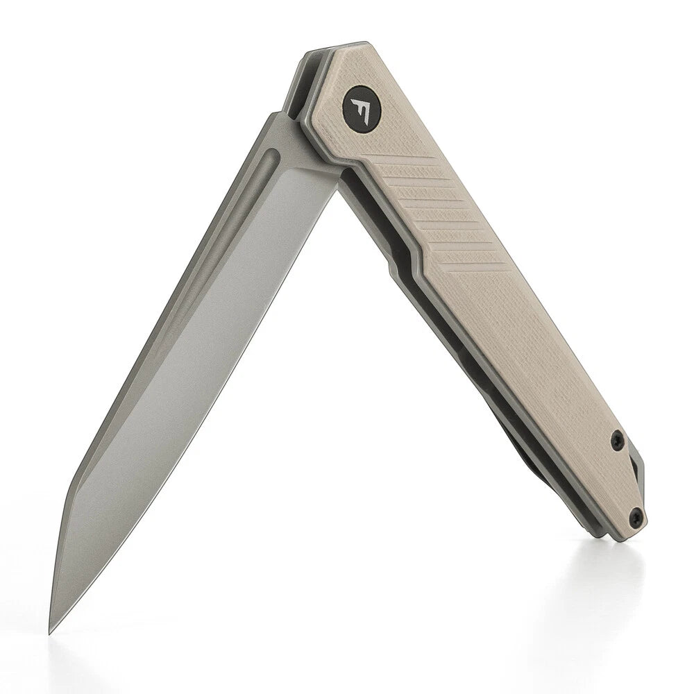 Flissa Tactical Folding Knife Pocket Knife D2 Steel Blade G10 Handle