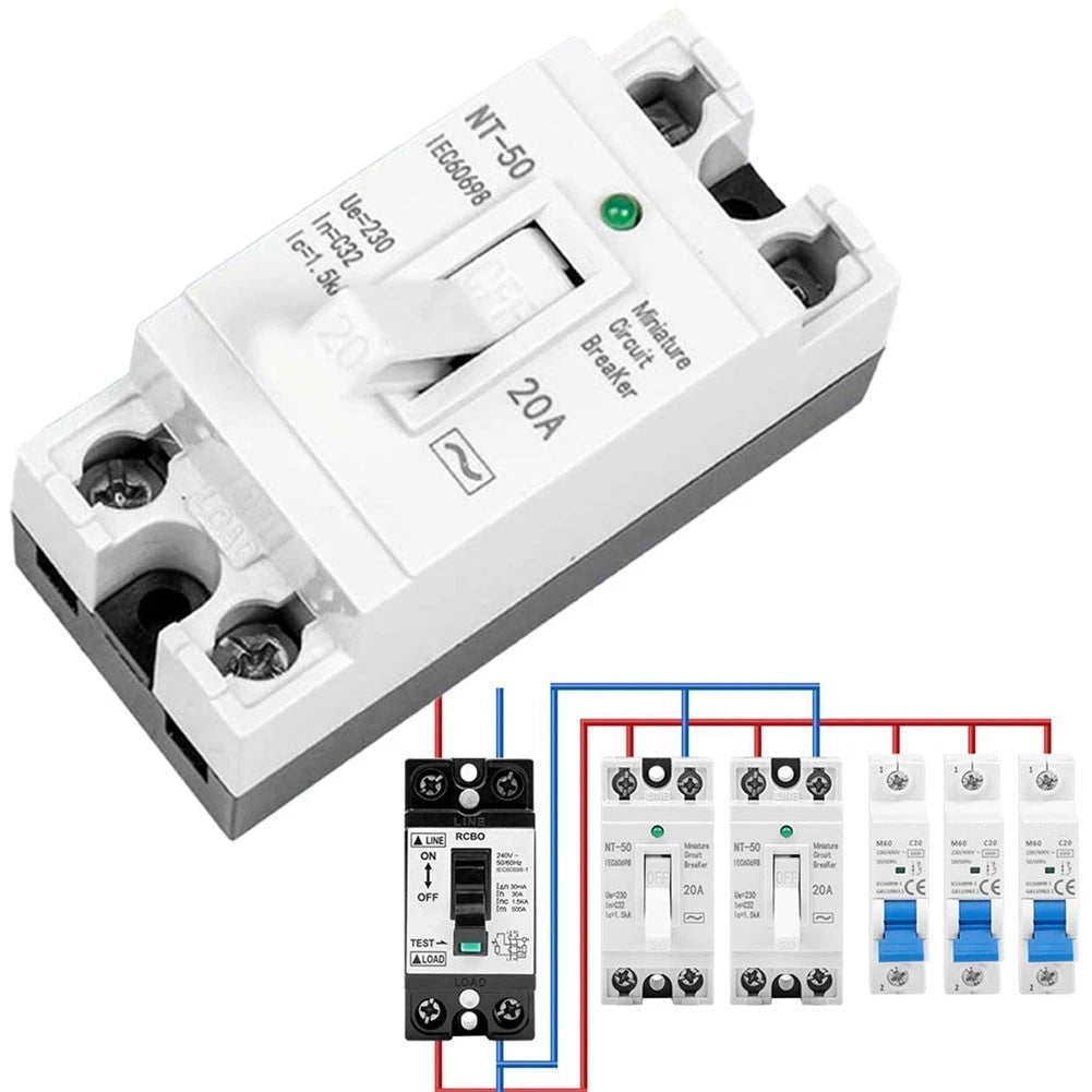 Smart Nt50 20a Double Pole For Mini Circuit Breaker For Home Air