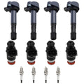 4* Fuel Injectors + Ignition Coils + Spark Plugs for Honda Civic 1.7L