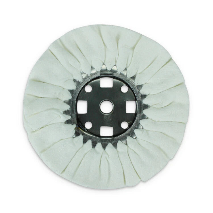 8" White Domet Flannel Airway Polishing Wheel 3" Center Plate X 5/8"