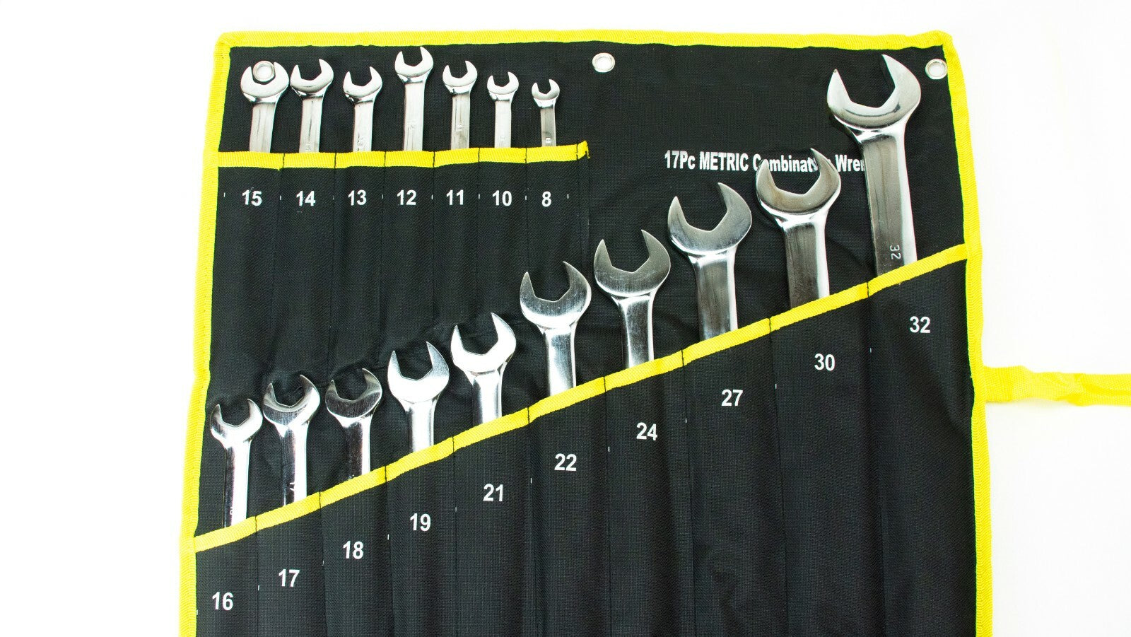 17pc Metric Combination Wrench Set