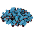 1/2" x 1" Zirconia Spiral Bands, No Lap Sanding Sleeves - 100 Pack