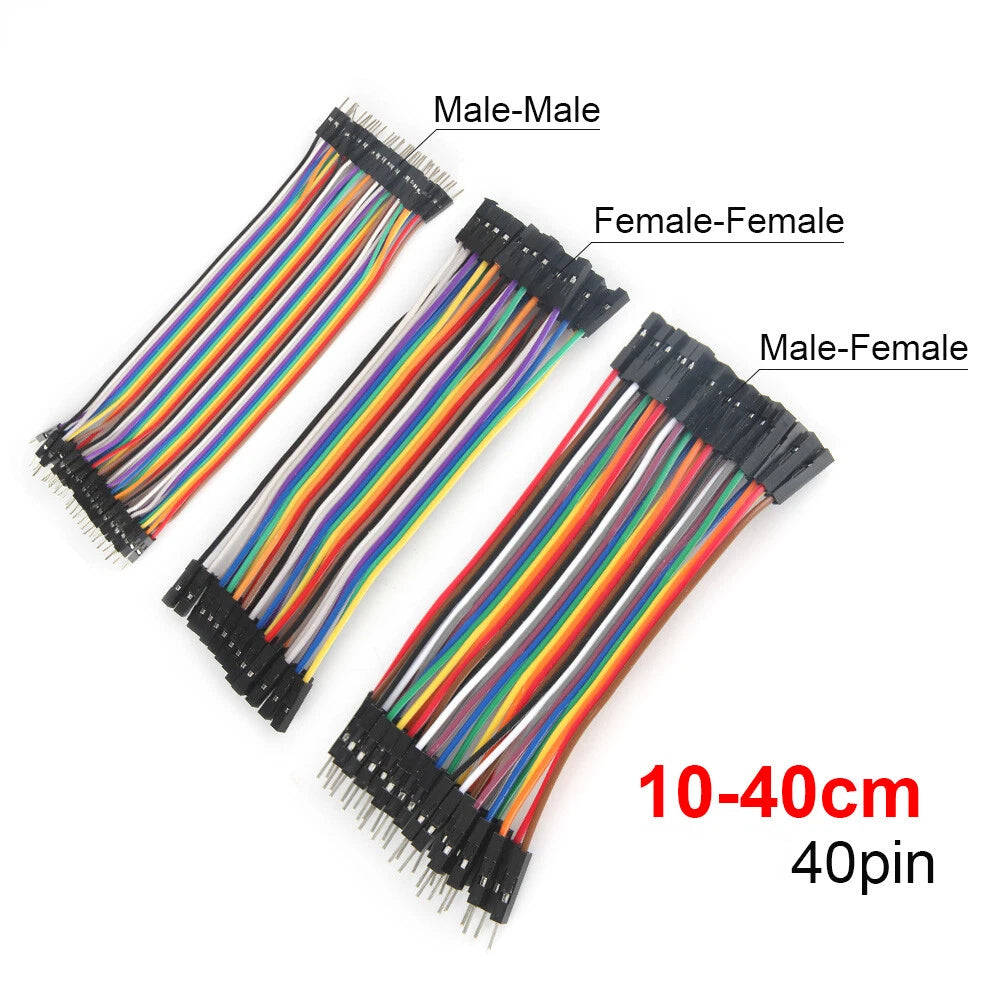 40 Pin Dupont Cables M-f, M-m, F-f Jumper Breadboard Wire Gpio Ribbon