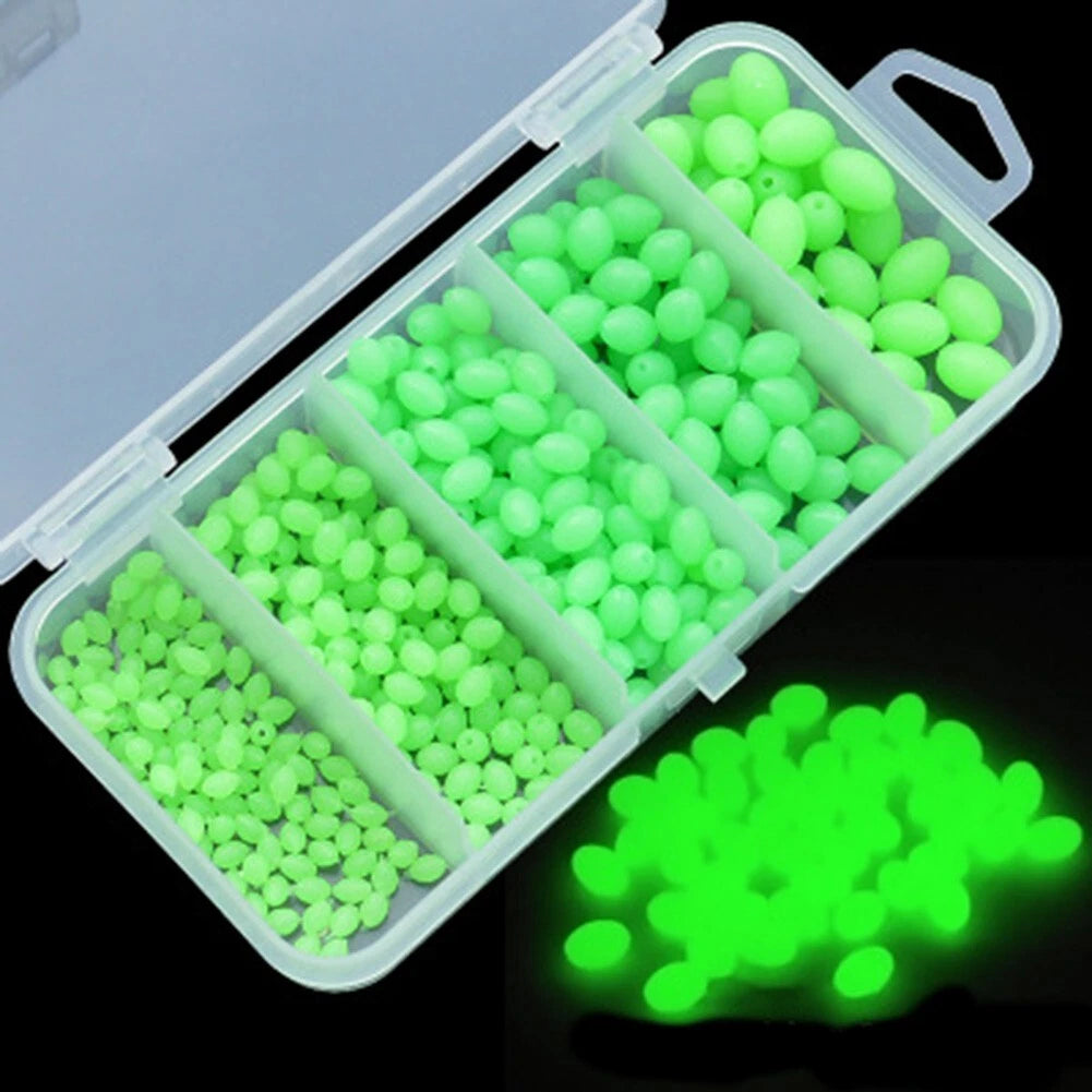 Olive Green Soft Plastic Fishing Beads Glow, Lumo Luminous, Diy Trace